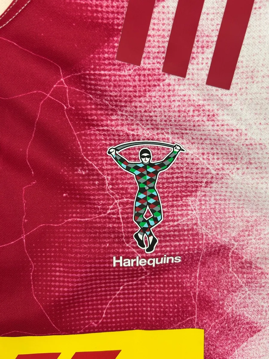 Adidas Harlequins Rugby Jersey Shirt Mens 2XL - Image 4