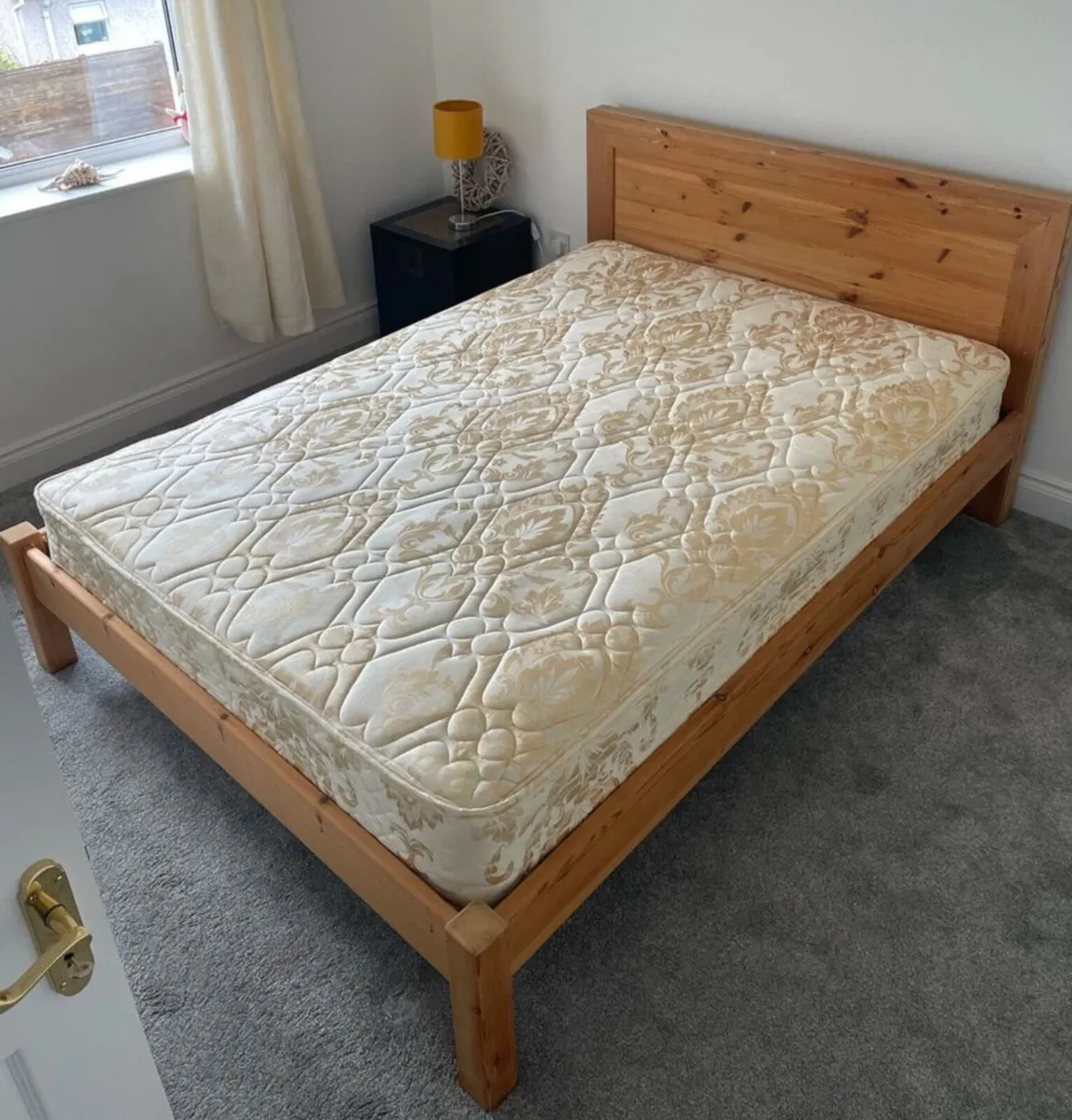 Lovely 4 Ft 6” Very Solid Double Bed Frame-Deliver