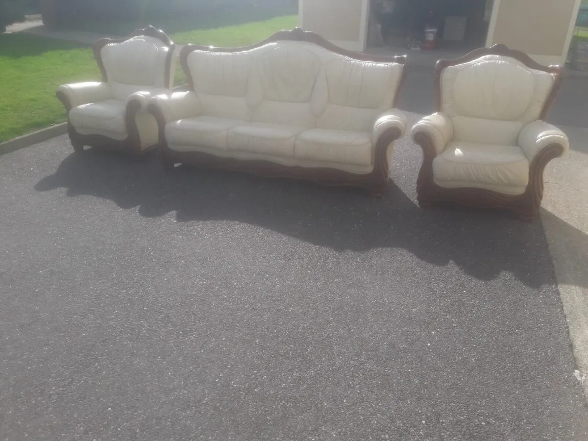 Couches and foot stool - Image 1