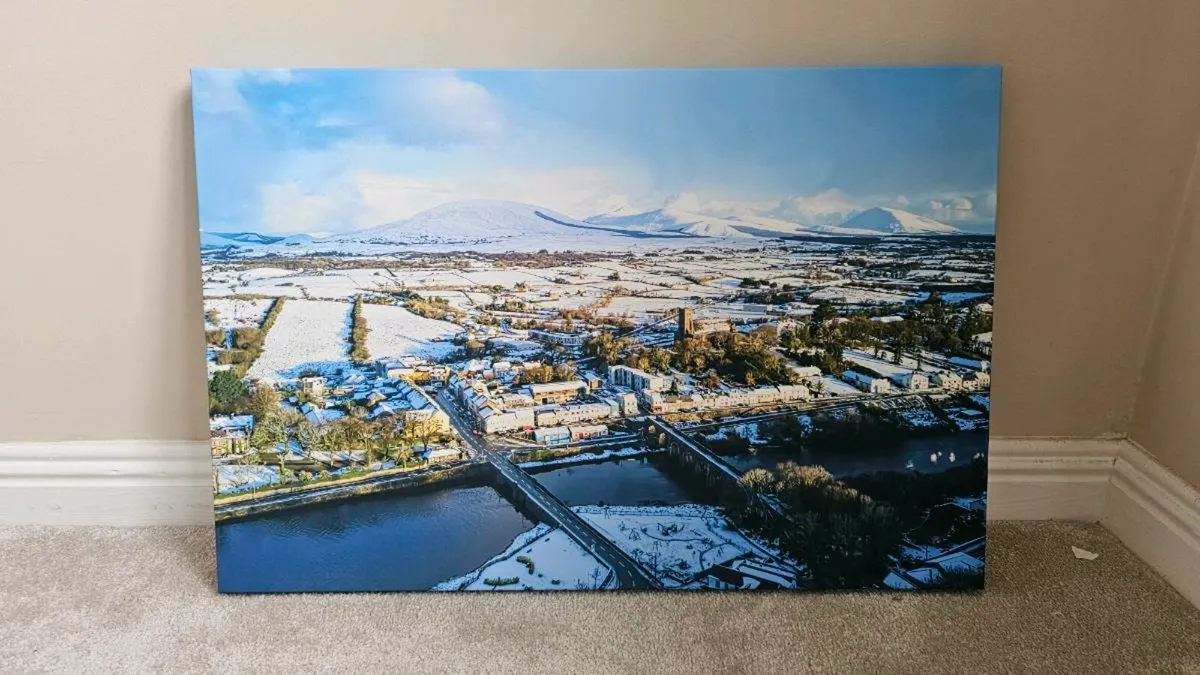Newport Snow Mayo Canvas Print Picture