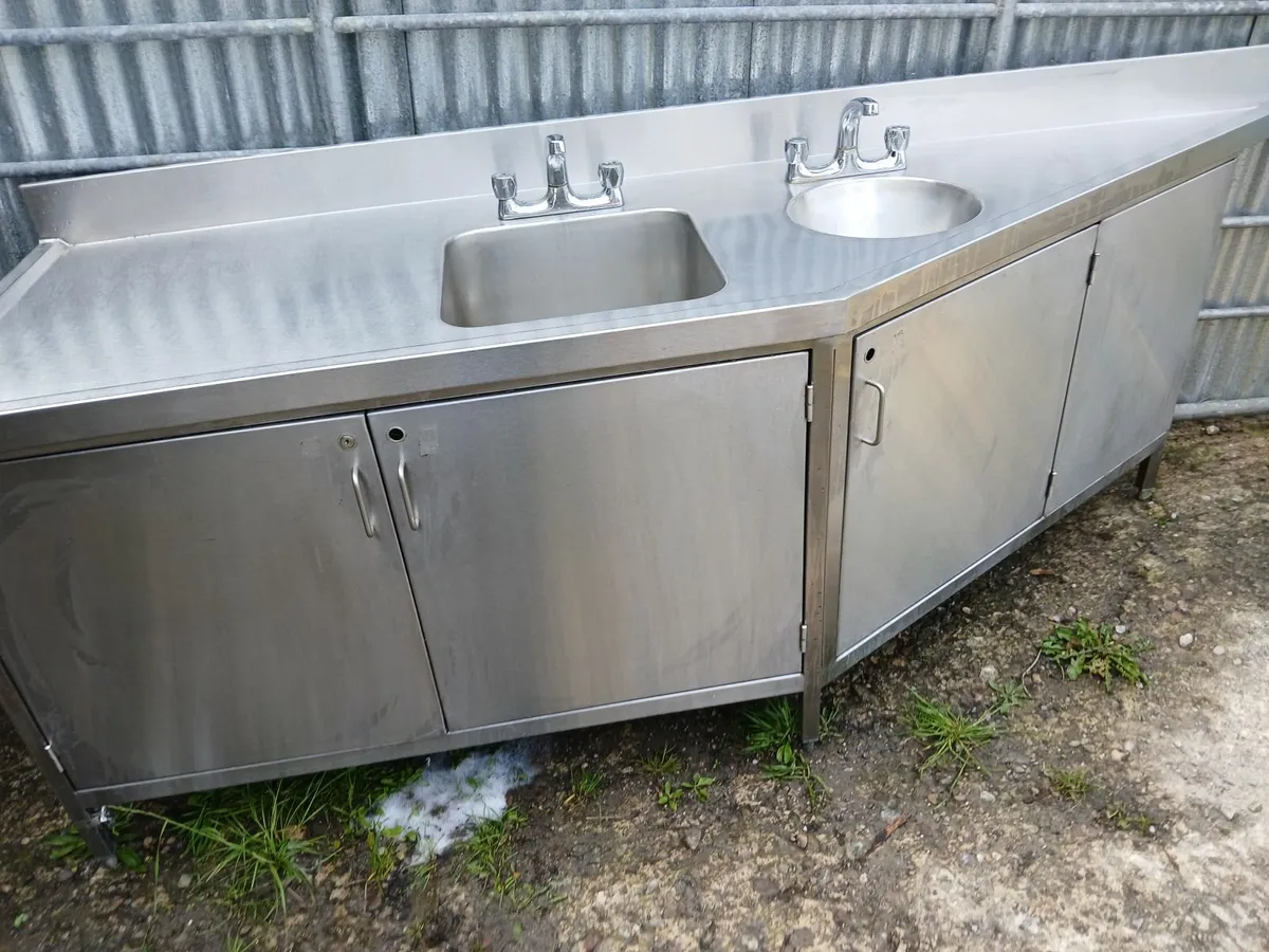 Stainless steel cabbinet /sink unit delivered - Image 4