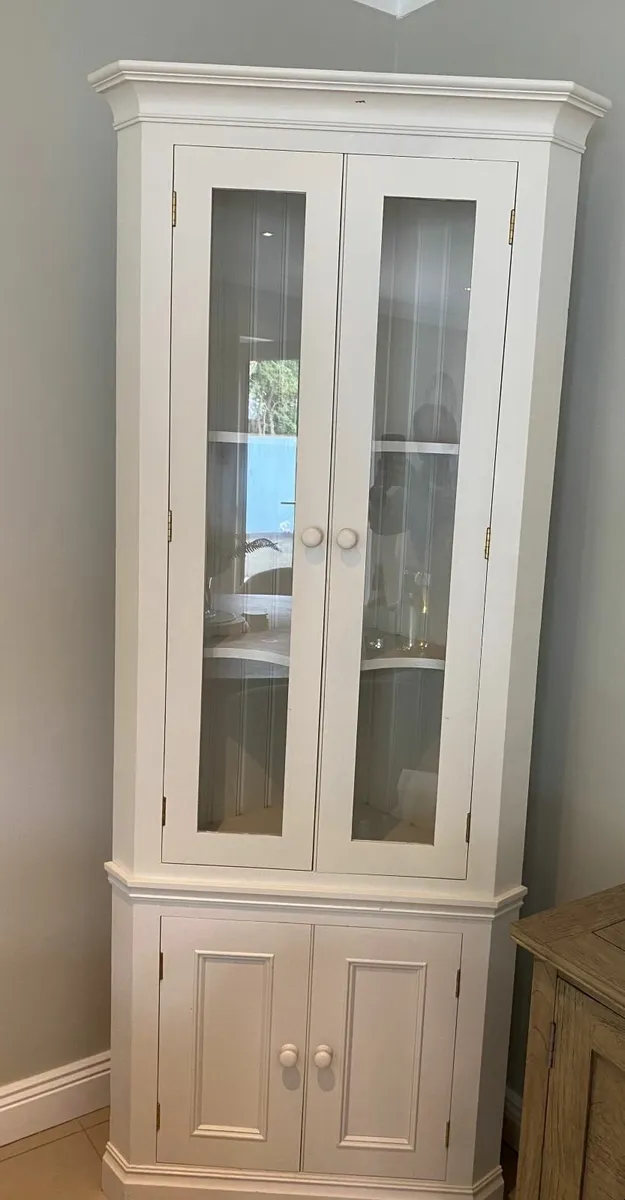 Glass-Front Corner Display Cabinet - Image 1