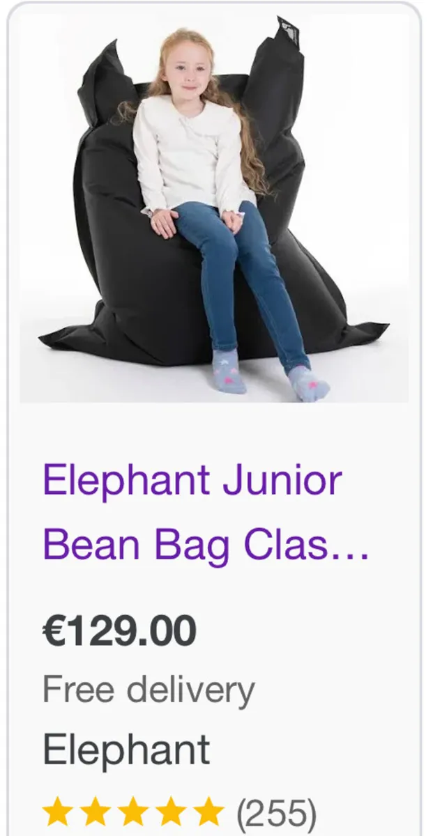 Bean Bag (New unopened)- Elephant - Image 2