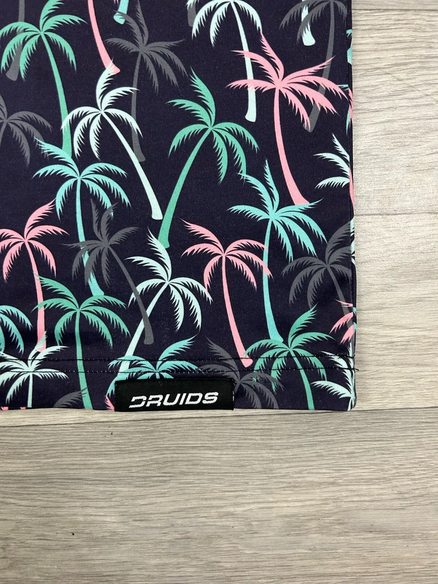 Druids Golf Palm Print Polo Shirt Mens Large - Image 3