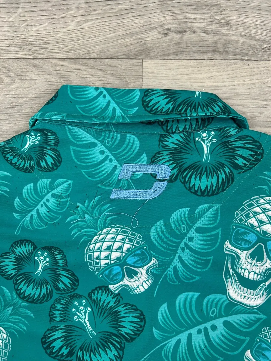 Druids Golf Skull Print Polo Shirt Mens Medium - Image 4
