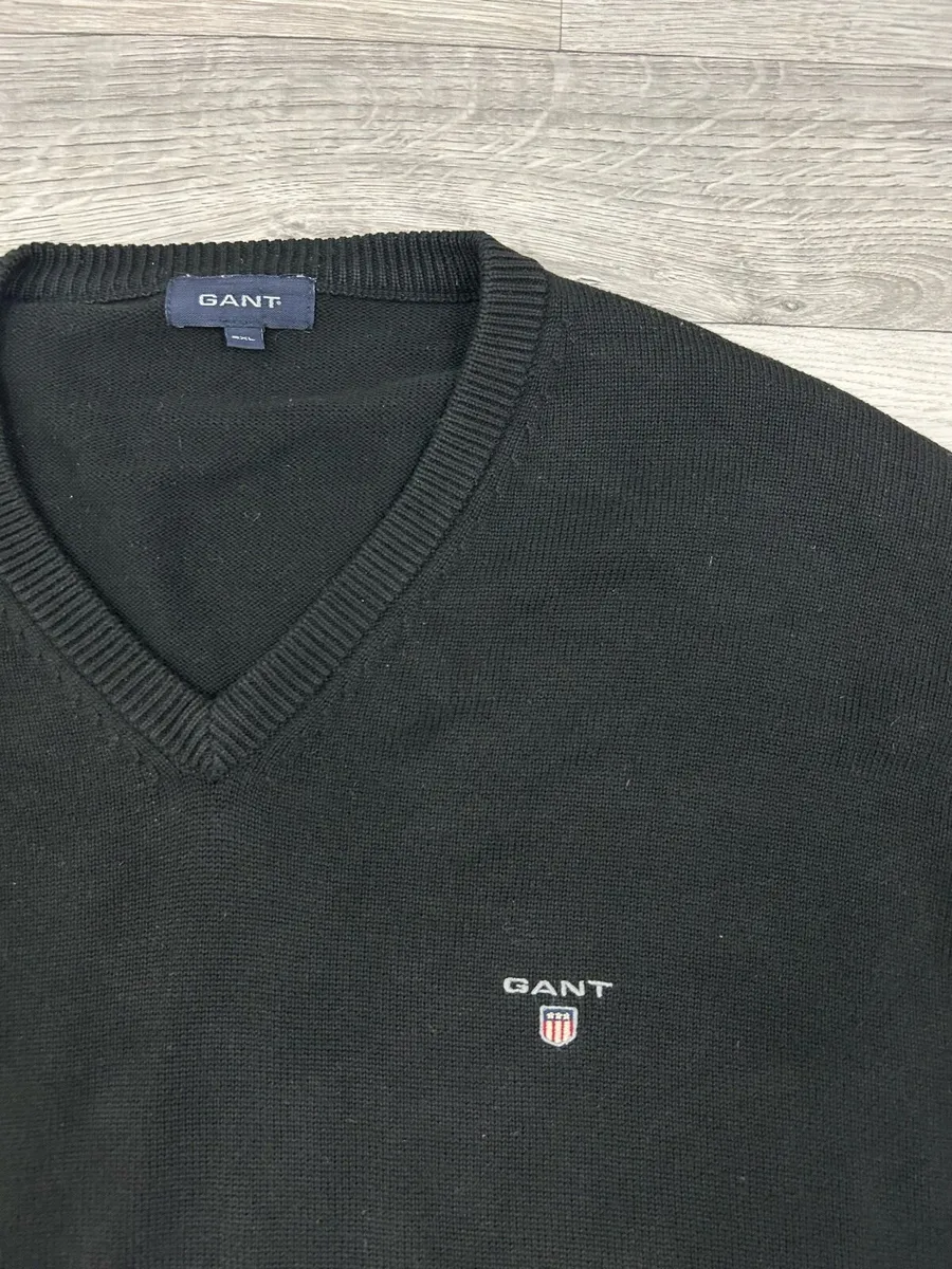 Gant Black Cotton Jumper Mens XXL - Image 3