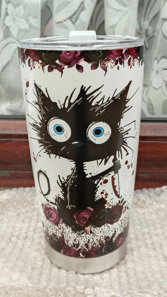 SCARY CAT DRINKS FLASK (BRAND NEW). - Image 1