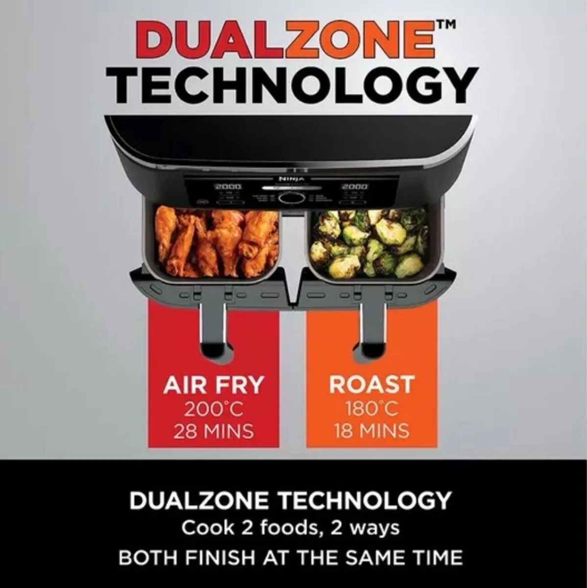 Ninja 9.5L Foodi MAX Dual Zone Air Fryer | Black - Image 3