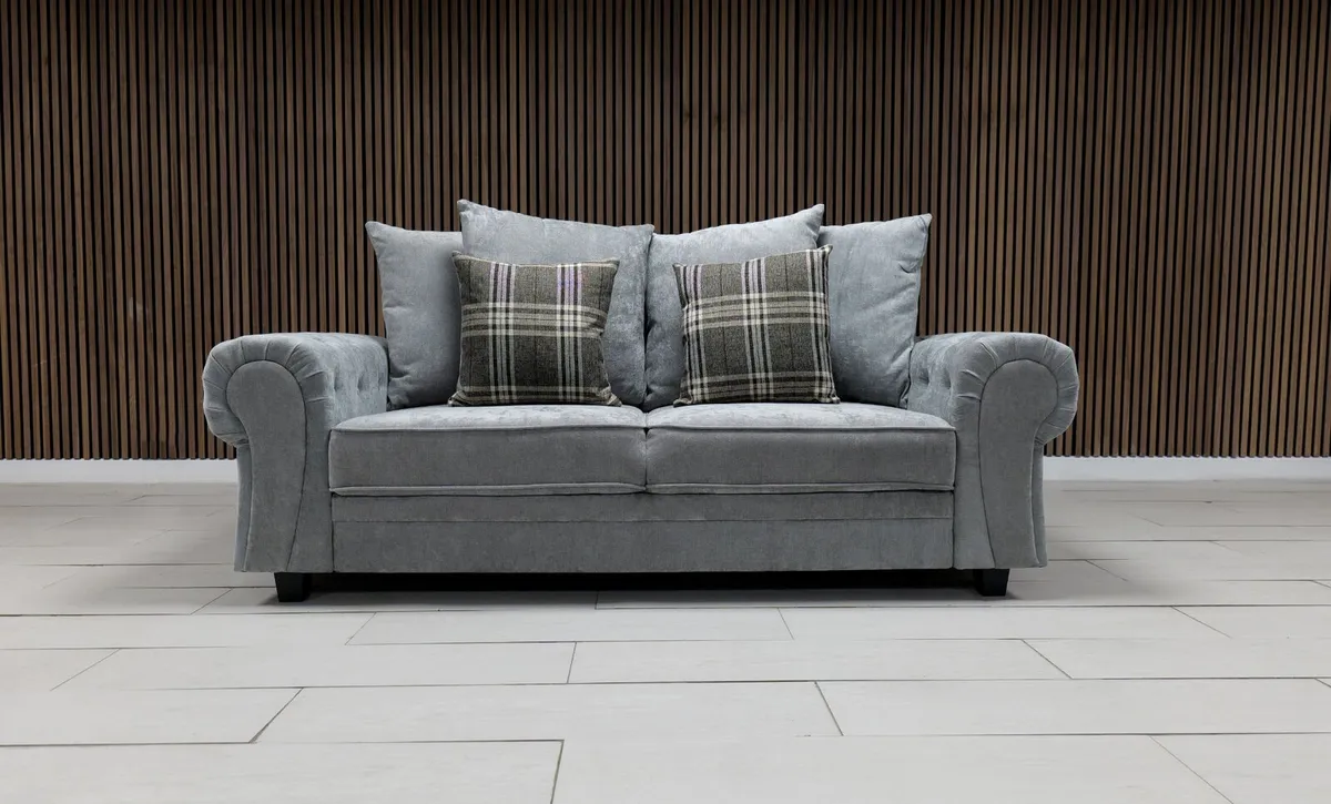Discounted Verona Grey Scatter Back Cushions Sofa - Image 3