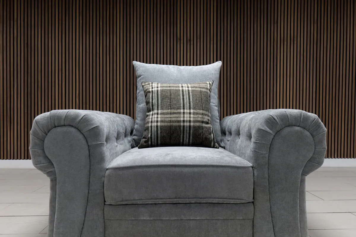 Discounted Verona Grey Scatter Back Cushions Sofa - Image 4