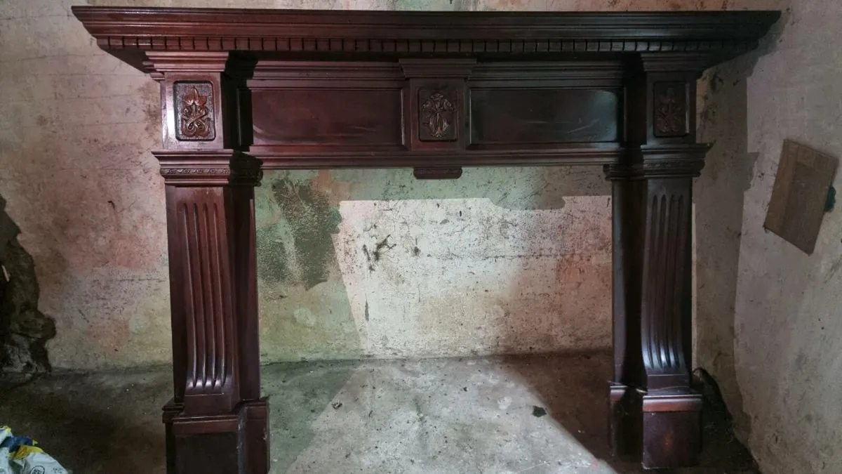 Classic Solid Wood Fireplace Mantelpiece - Image 1