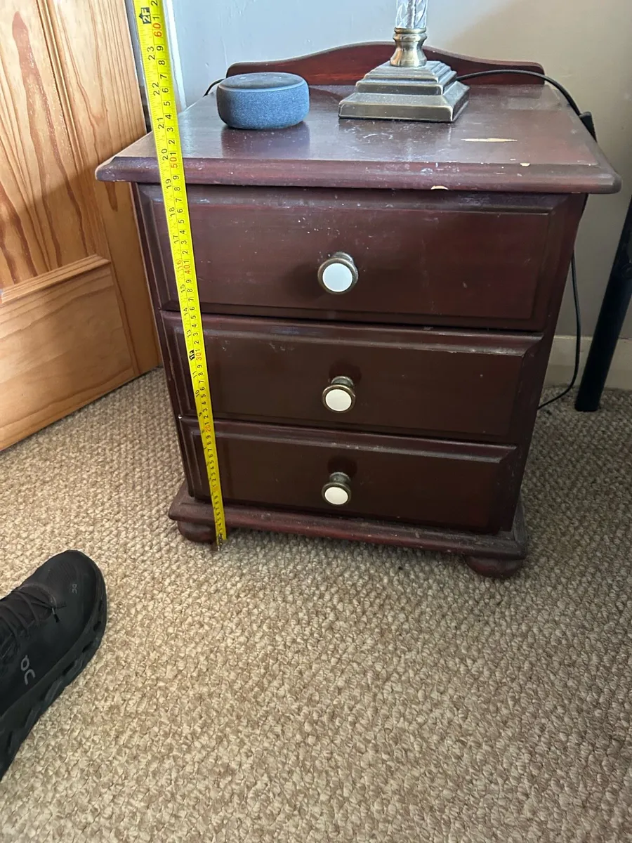 TWO Wooden bedside tables - Image 1