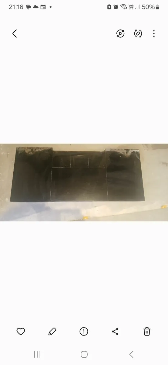 Black marble hearth - Image 1