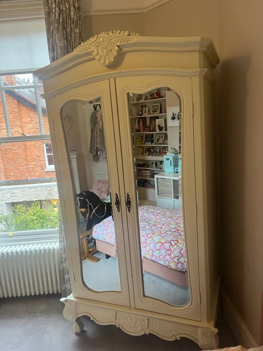 French style ivory wardrobe - Image 1
