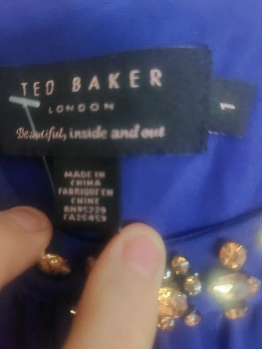 Ted Baker blue grecian tunic dress size 1 free pos - Image 4