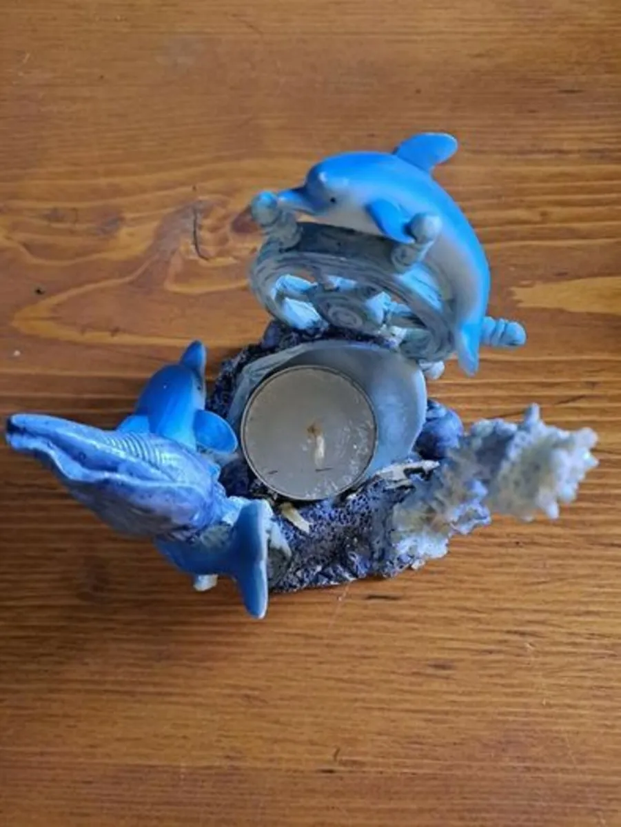 Dolphine scene candle holder - Image 3
