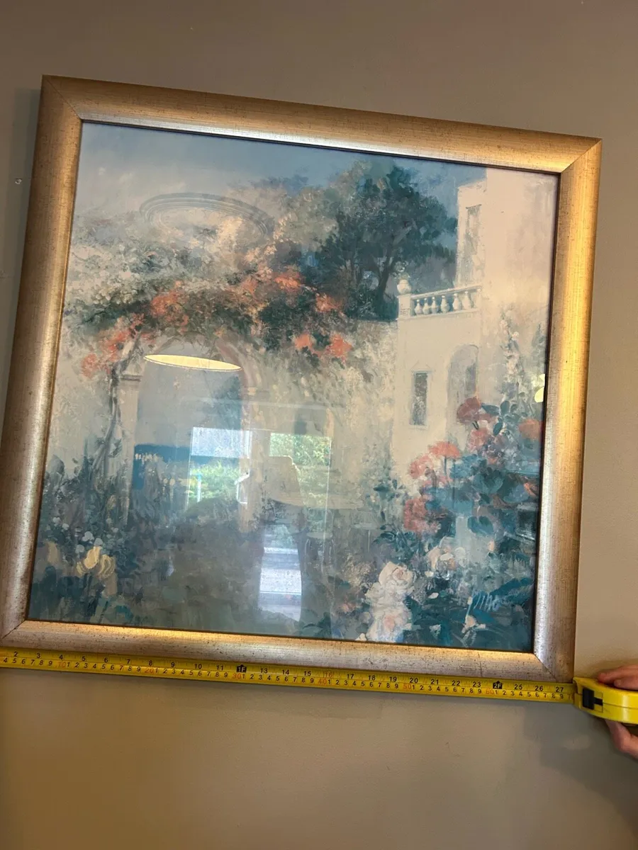 Painting with flowers frame included - Image 1