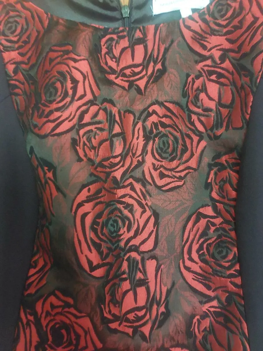 Marc Angelo red and black floral dress (free post) - Image 4