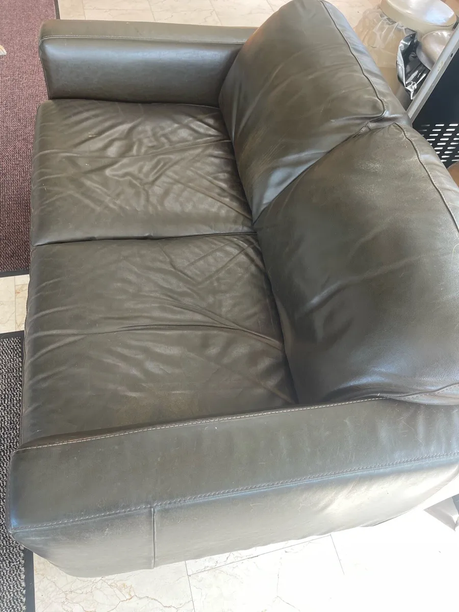 Lovely Brown Leather 2 Seater Couch - Can Deliver - Image 2