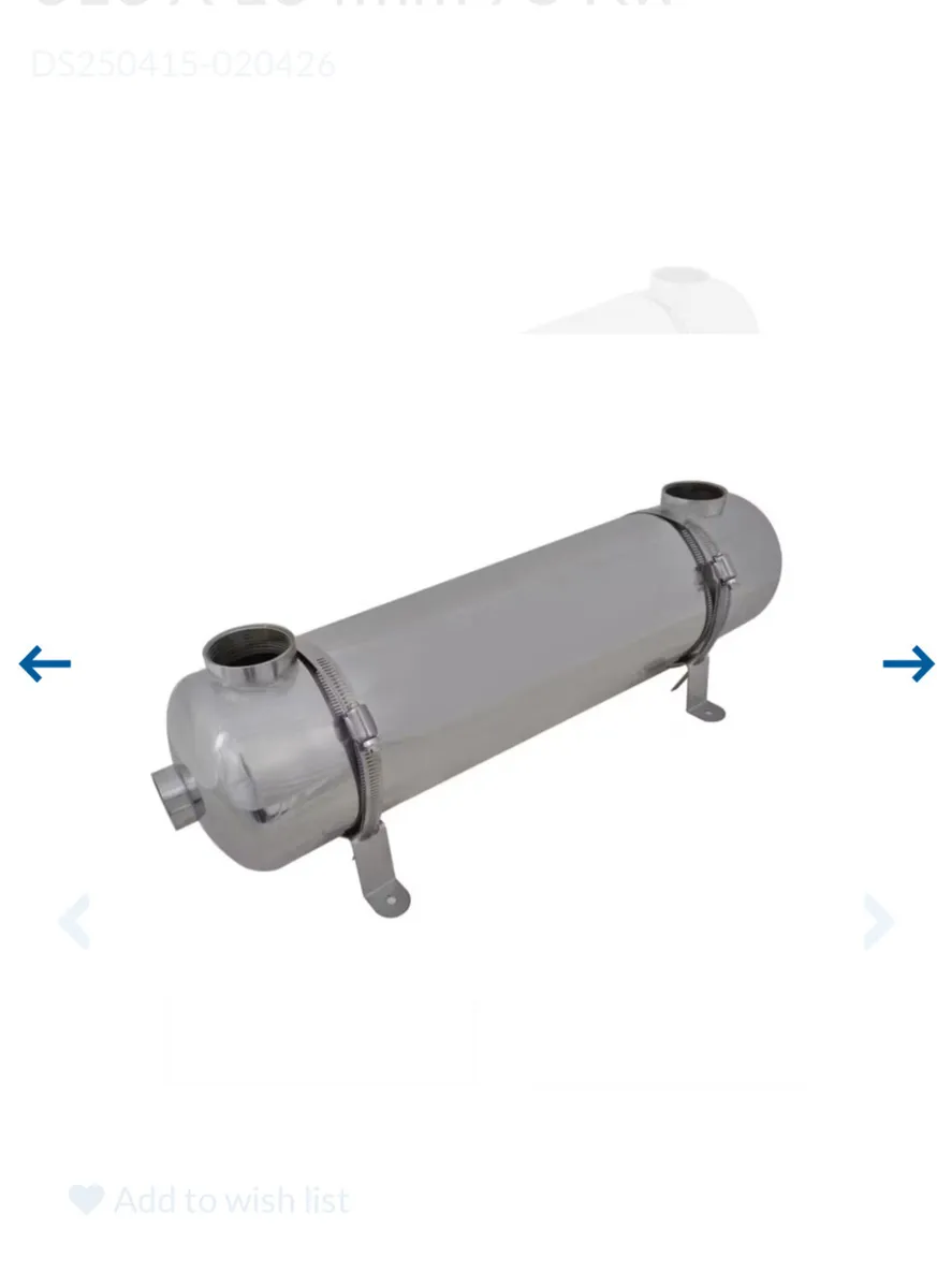 Pool/spa heat exchanger. - Image 1