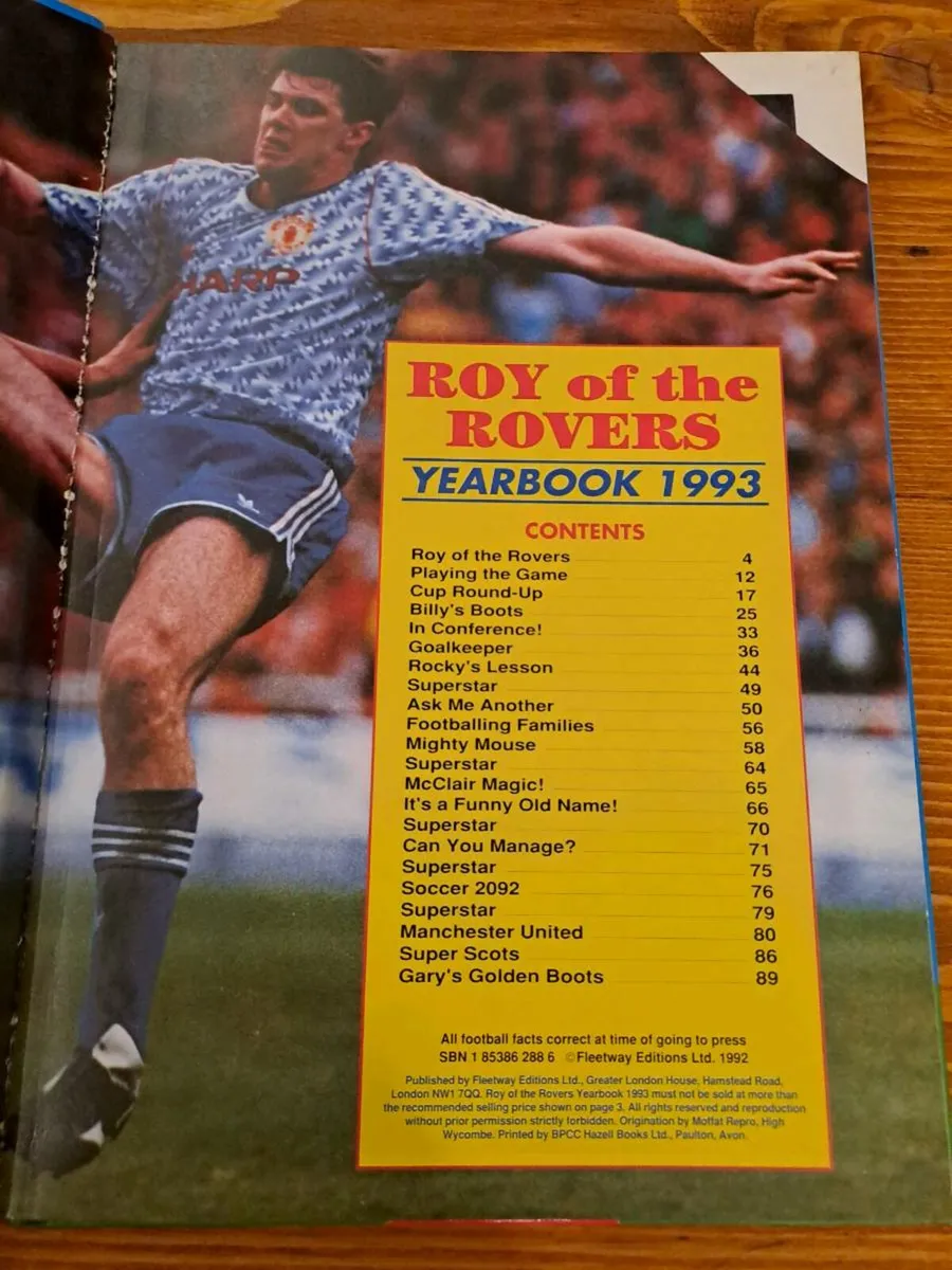 1993 Roy of the Rovers soccer comic yearbook - Image 3
