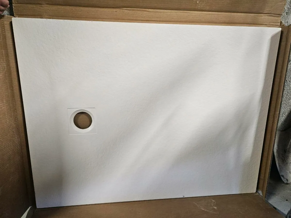 Sonas slate white 1200 x 900mm shower tray - Image 1