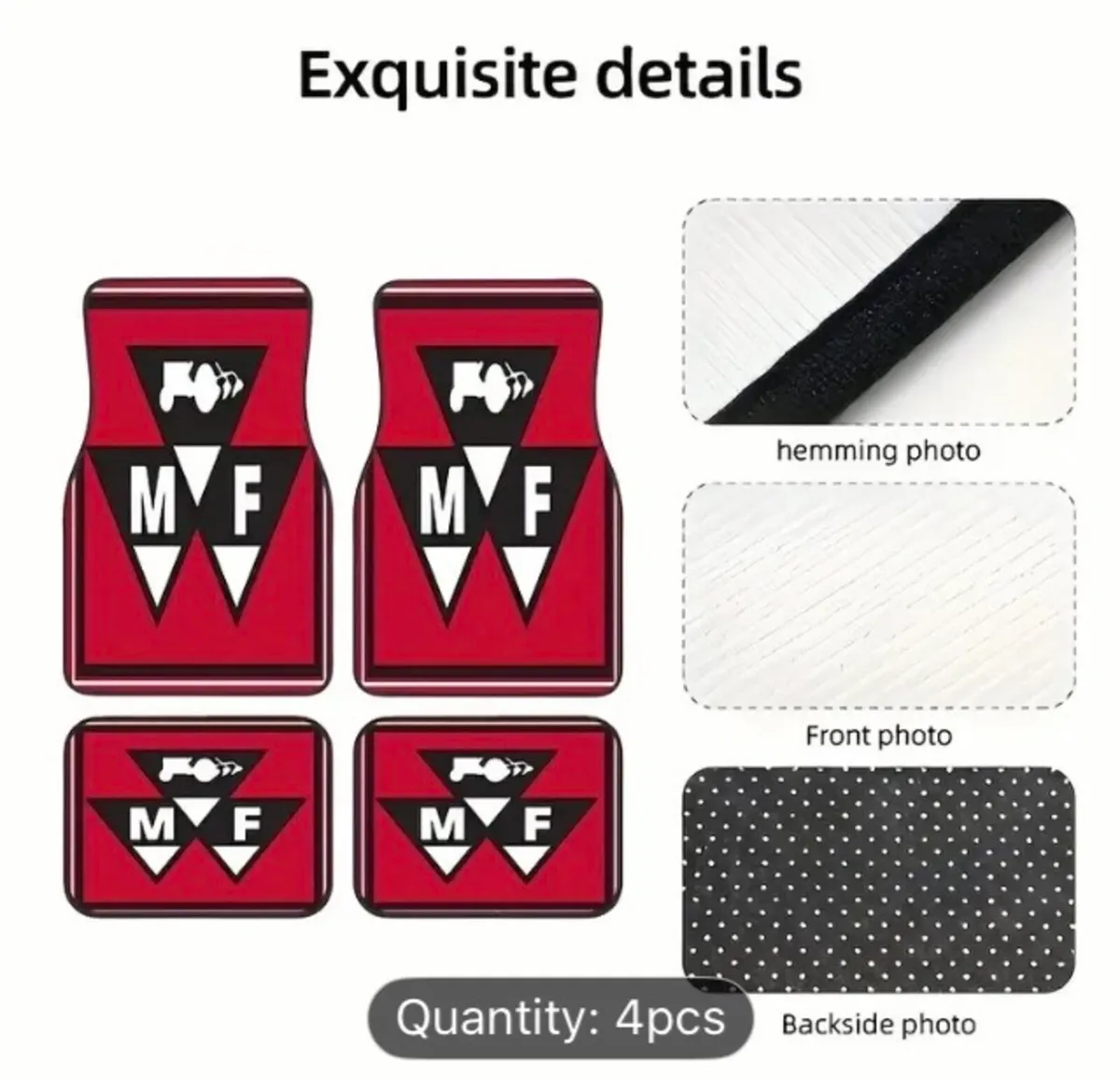 Mf tractor themed car mats - Image 4