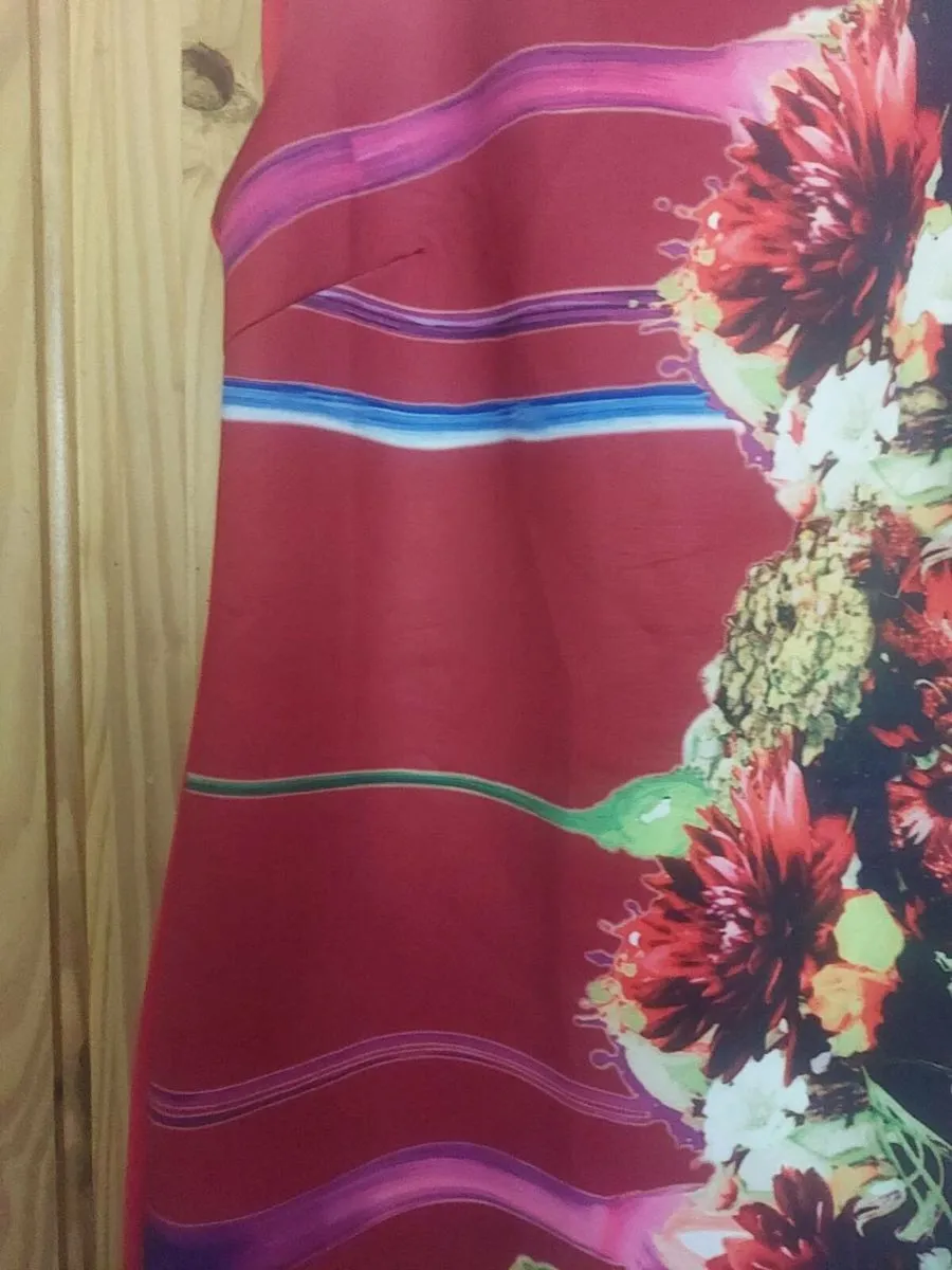J and J red floral dress (free post) - Image 3