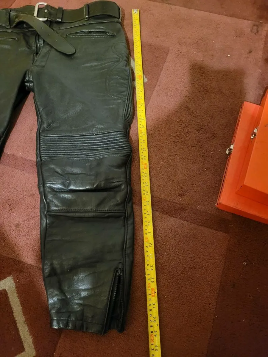 vintage motorcycle trousers leather - Image 3