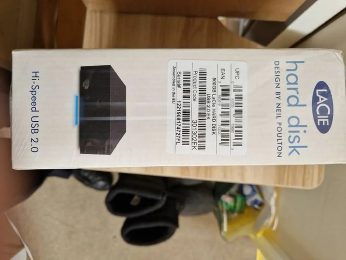 NEW SEALED LACIE 500GB Hi-Speed USB 2.0 Hard Drive - Image 2