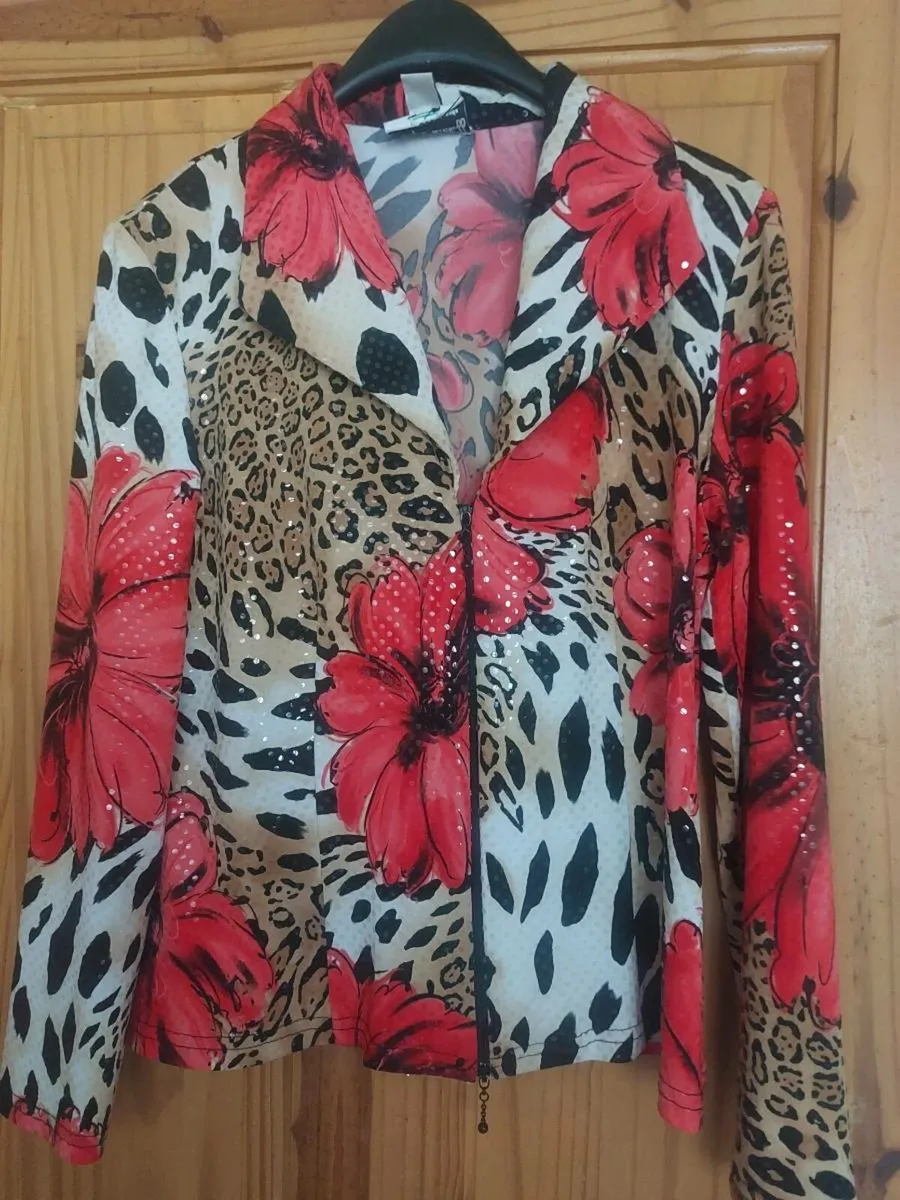 Vintage Joseph Ribcoff floral/ sequin cardigan - Image 1
