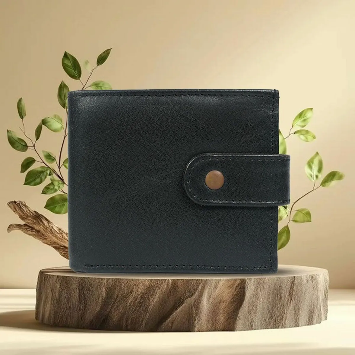 RFID Blocking Leather Wallet – Slim Trifold Wallet - Image 1