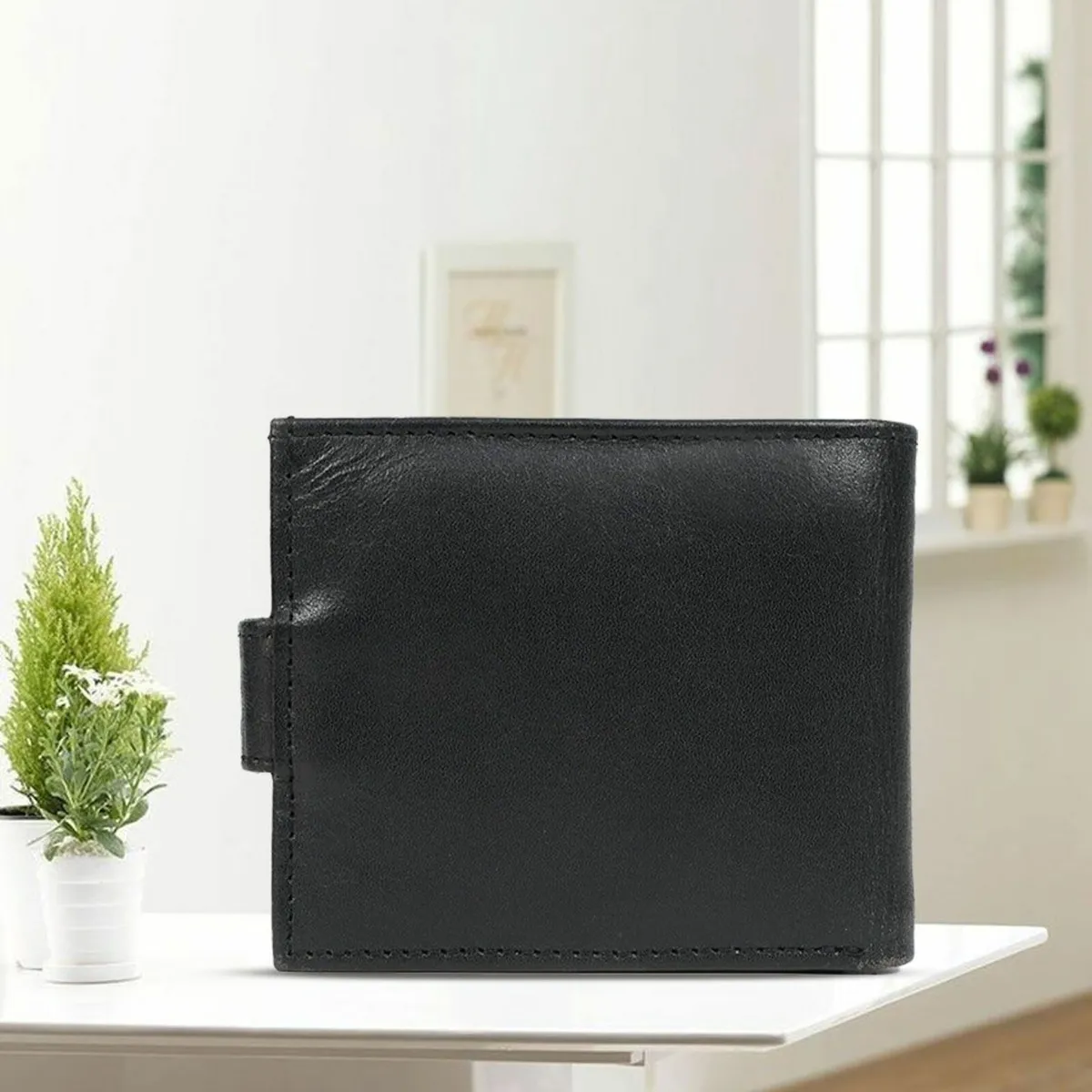 RFID Blocking Leather Wallet – Slim Trifold Wallet - Image 2