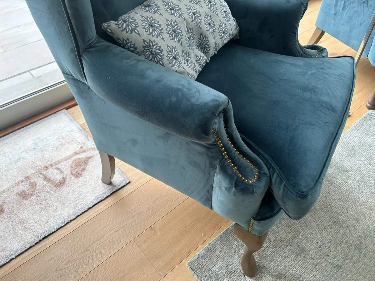 2 doylestown upholstered arm chairs - Image 2