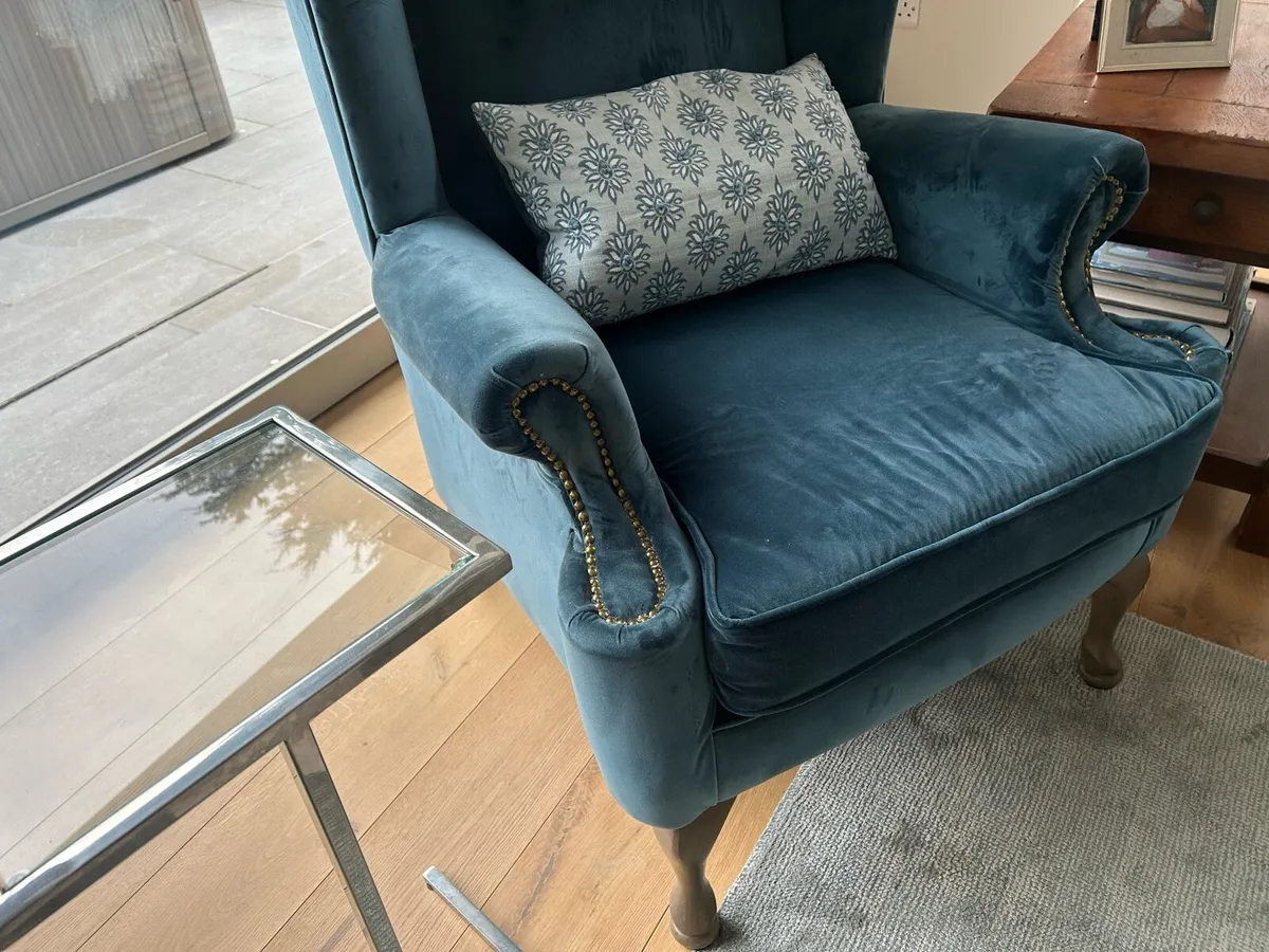 2 doylestown upholstered arm chairs - Image 3