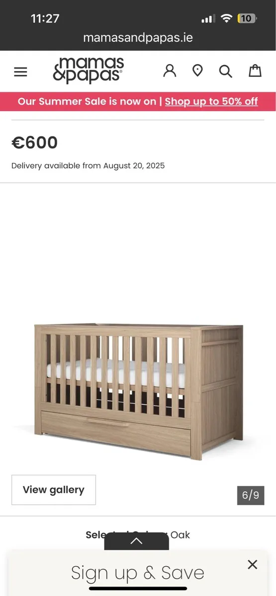 Cotbed Mamas & Papas Franklin Grey - Image 3