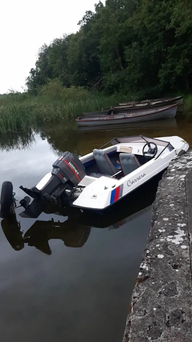 Speed boat Carrera 60 Hp  with trailer and engine - Image 1