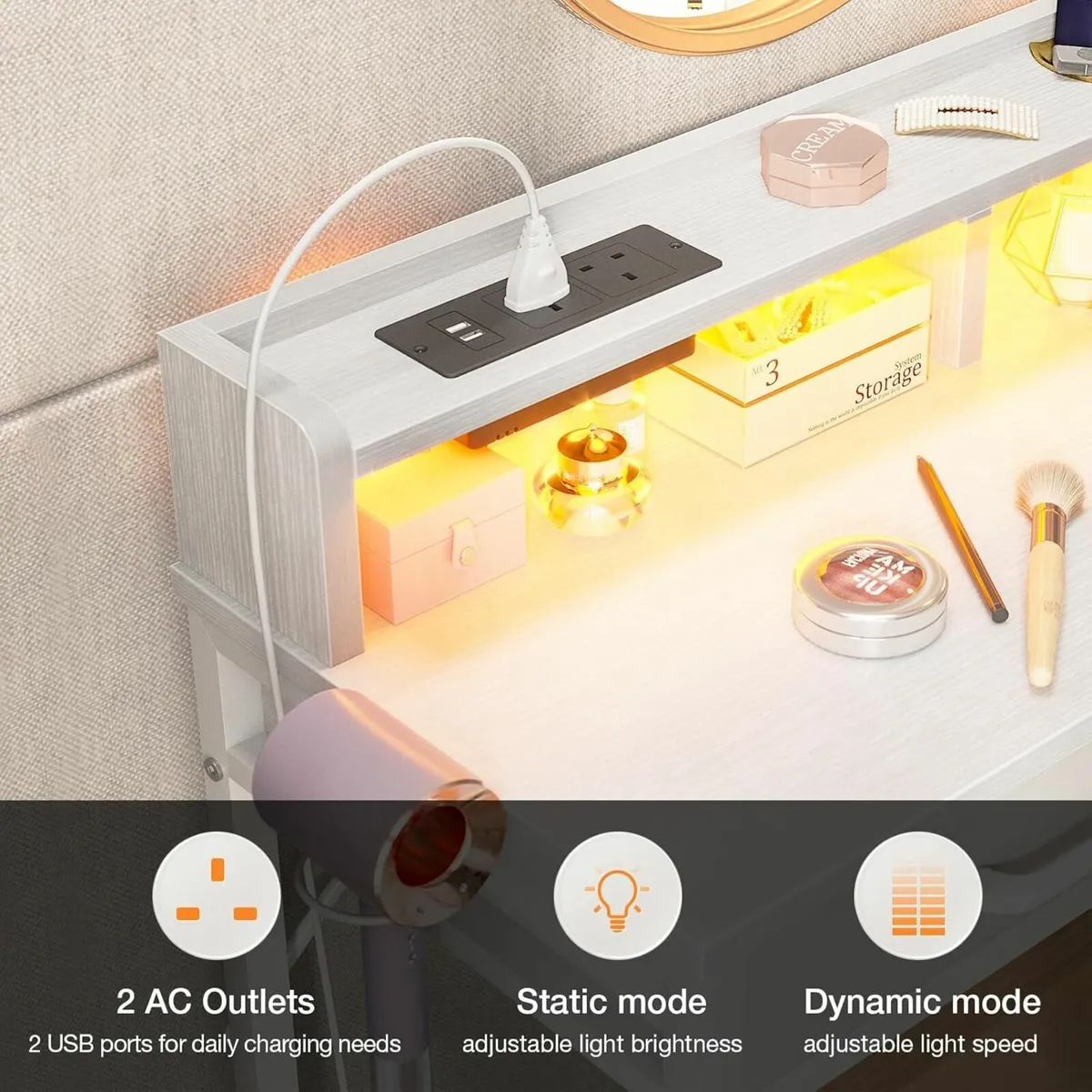Dressing Table LED Light Strip, Adjustable Color - Image 4
