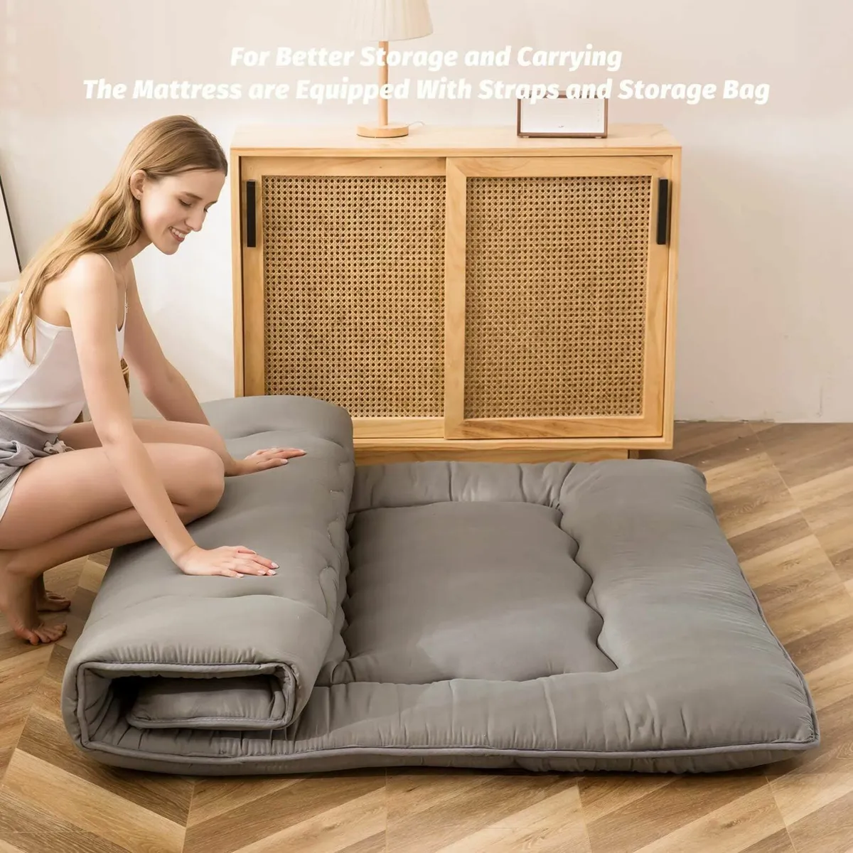 Floor Mattress Thick Sleeping Pad 135x190x10cm - Image 4