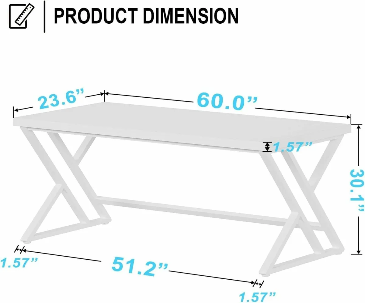 Computer Table Large Home Office Desk 152x60cm - Image 1
