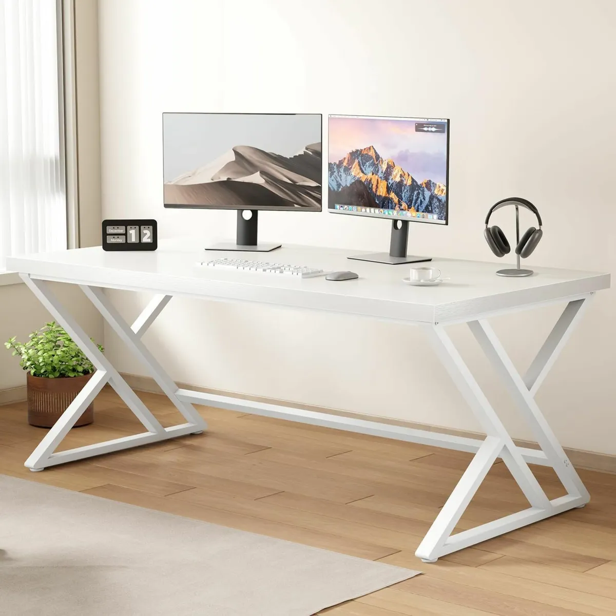 Computer Table Large Home Office Desk 152x60cm - Image 2