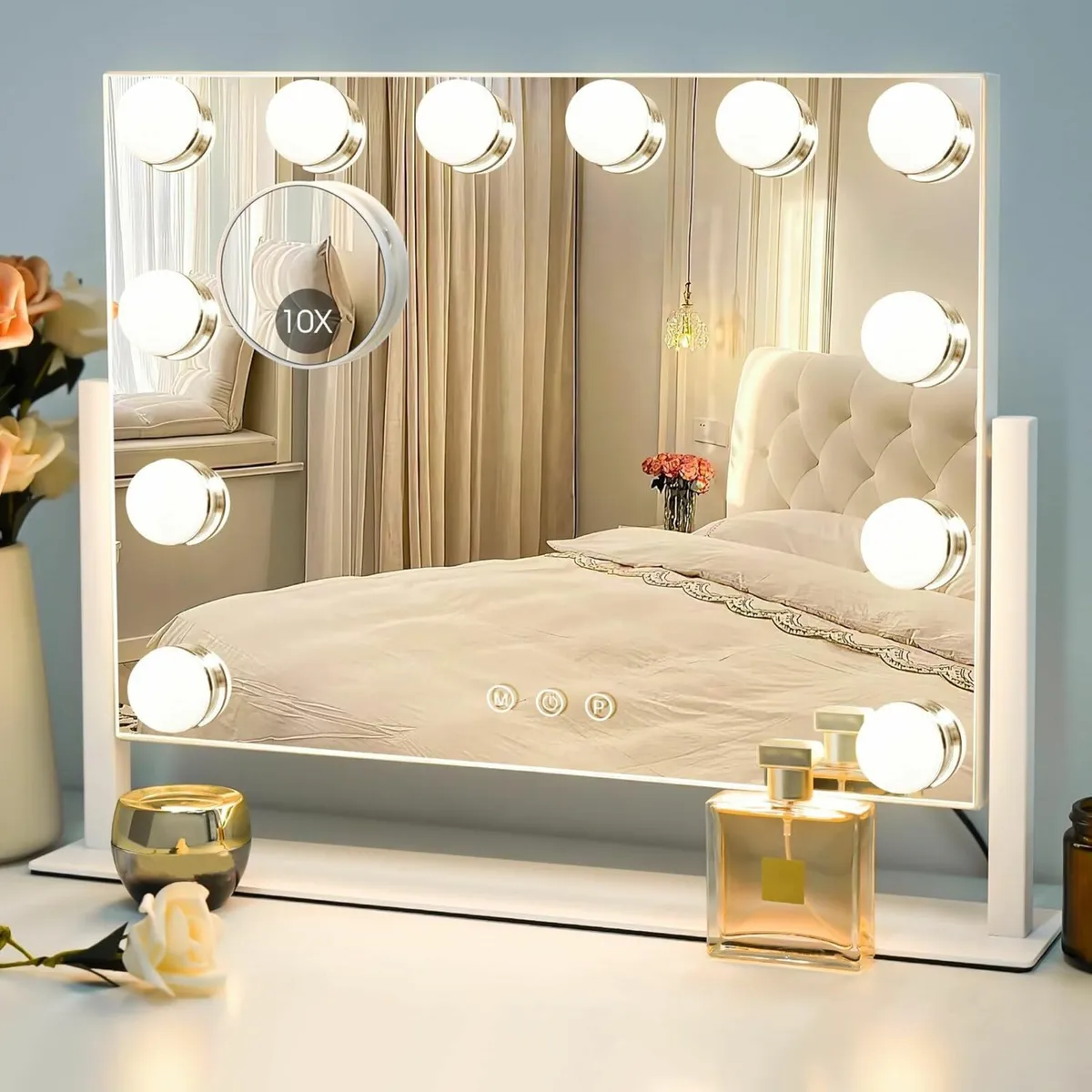 Vanity Mirror Hollywood Makeup 12 Light Bulbs - Image 1