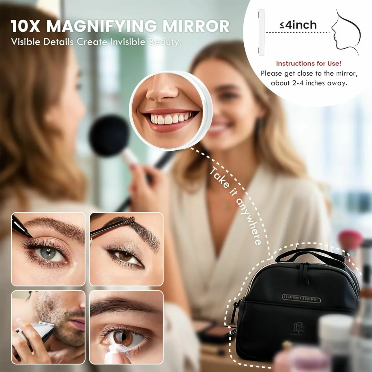 Vanity Mirror Hollywood Makeup 12 Light Bulbs - Image 3