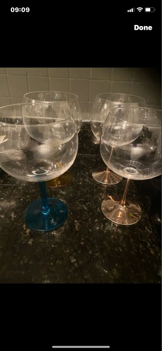 Large Gin glasses (4) - Image 1