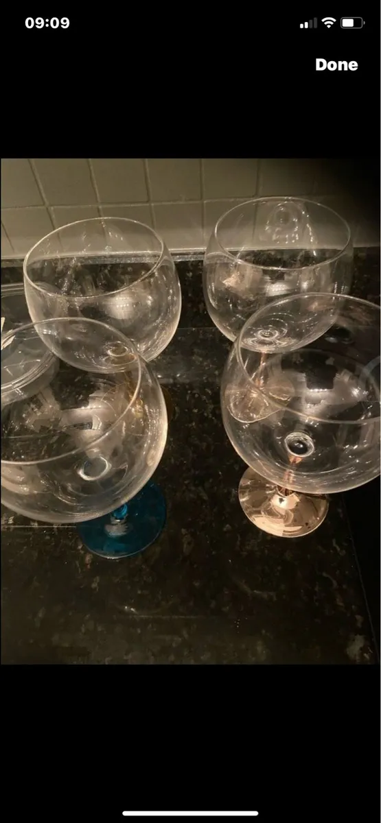 Large Gin glasses (4) - Image 3