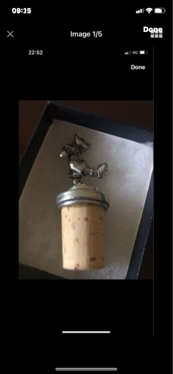 Vintage Pewter Bottle Stopper - Image 1