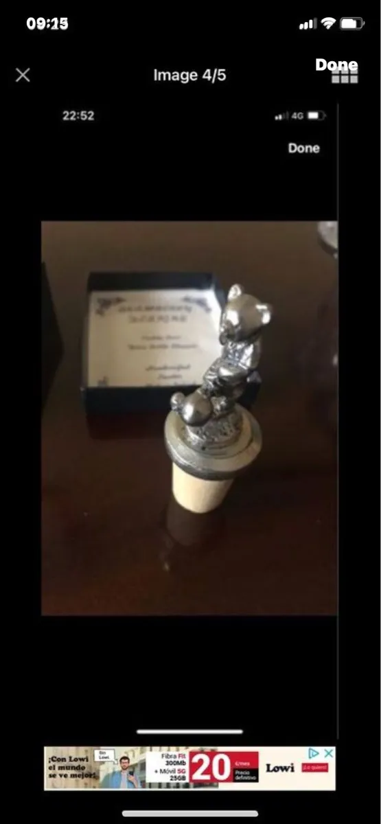 Vintage Pewter Bottle Stopper - Image 4
