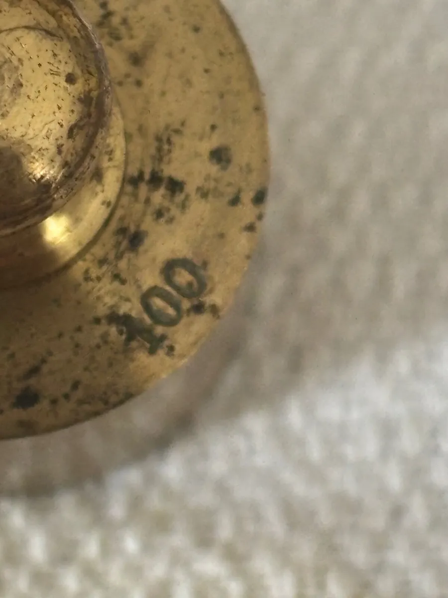 Solid Brass Antique pharmacist weight set - Image 2
