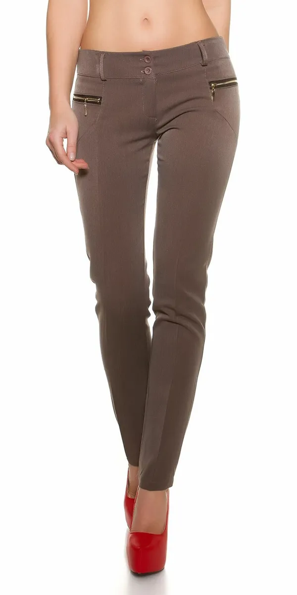 Elegant KouCla Business Pants CAPPUCCINO or grey - Image 1