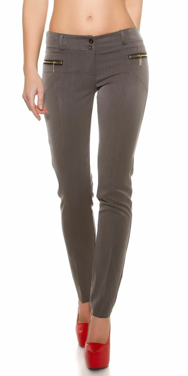 Elegant KouCla Business Pants CAPPUCCINO or grey - Image 3